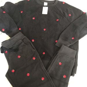 Vs pink vintage skinny joggers legging crew roses